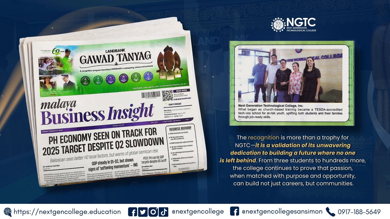 NGTC featured for its work supporting at-risk youth