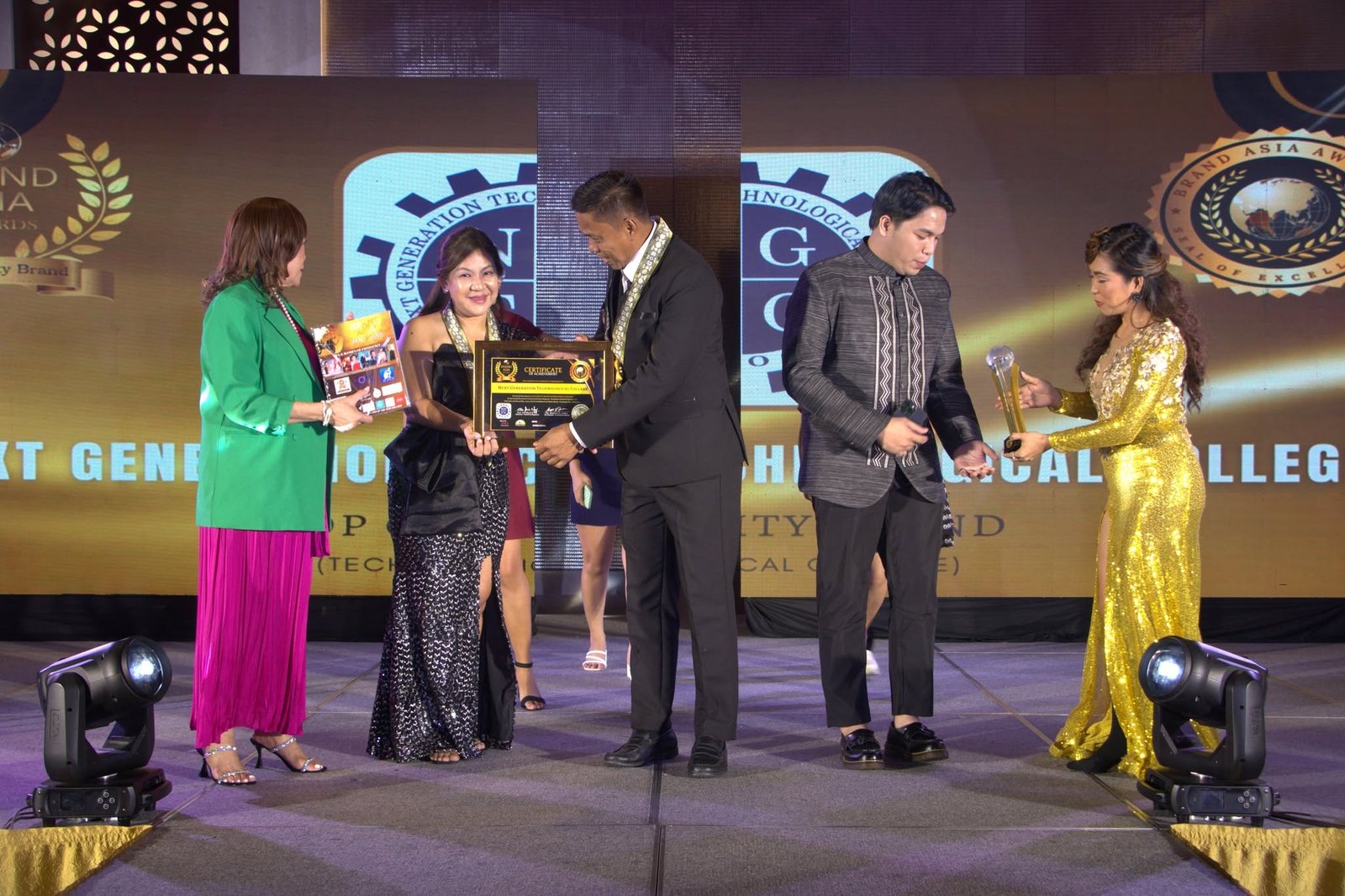 NGTC team on stage during the Brand Asia Awards